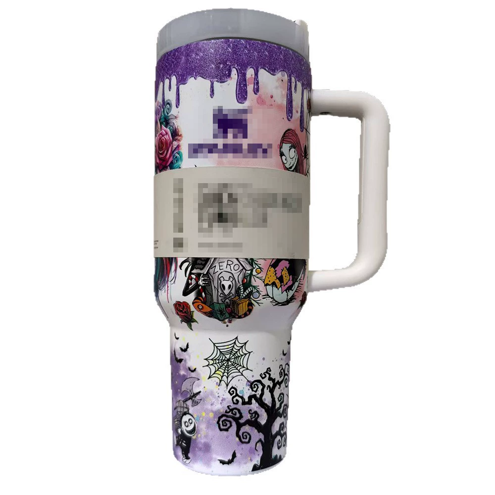 2025 MEGA SALE OFF Glow-in-the-dark Sally x Jack Skellington 40oz Tumbler - Image 3